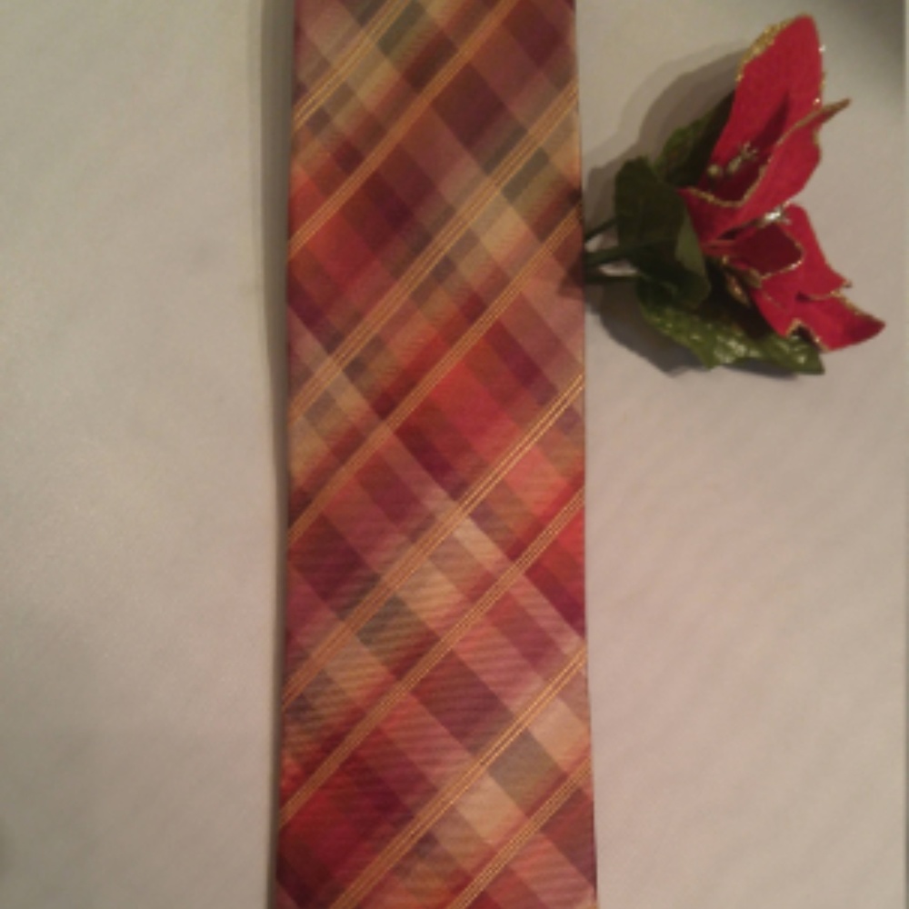 Kenneth Cole Silk Tie in Beautiful Autumn Colors